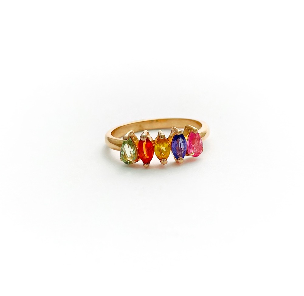 anillo zafiros anillo zafiros 14K