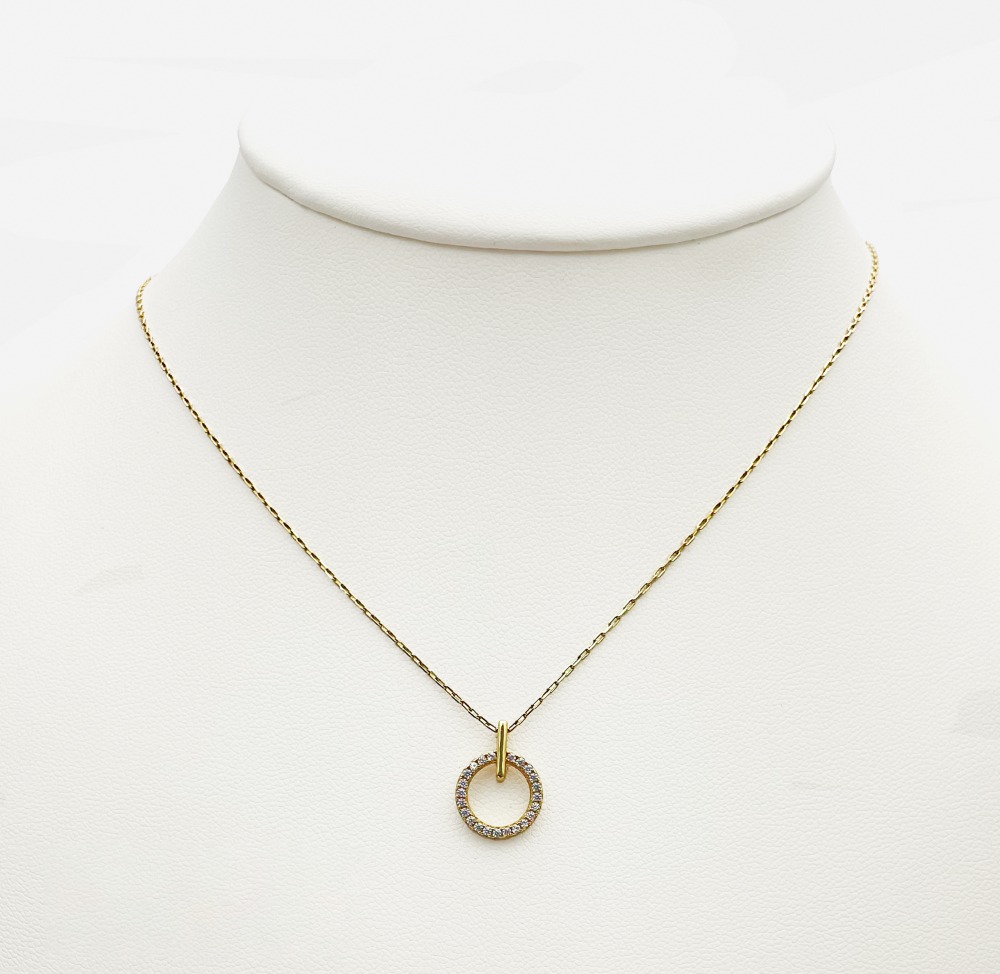 gargantilla circular con piedra gargantilla circular con piedra 14K