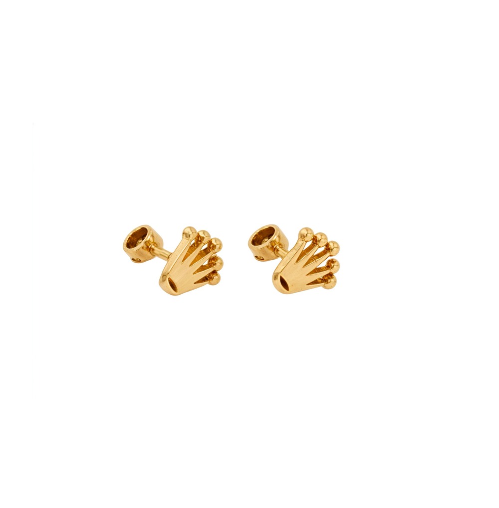 aretes corona rol aretes corona rol 14K