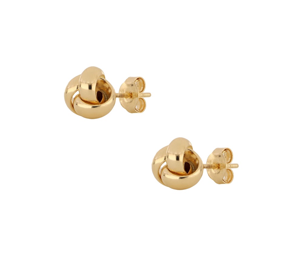 aretes de oro forma de nudo aretes de oro forma de nudo 14K