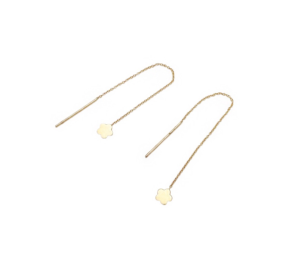 aretes largo mariposa aretes largo mariposa 14K