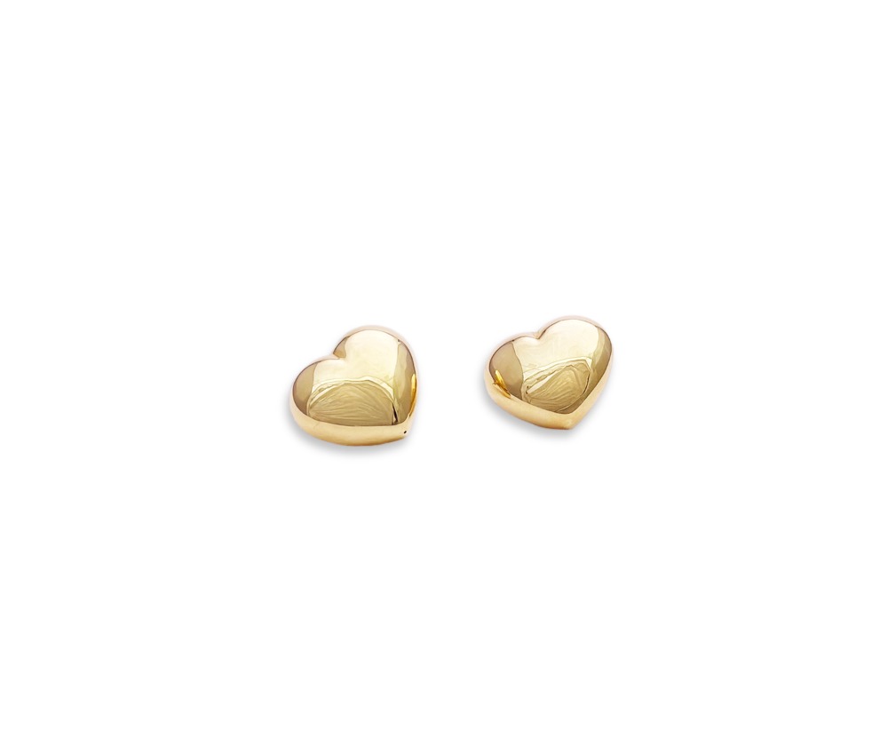 aretes coraz&oacute;n aretes coraz&oacute;n 14K